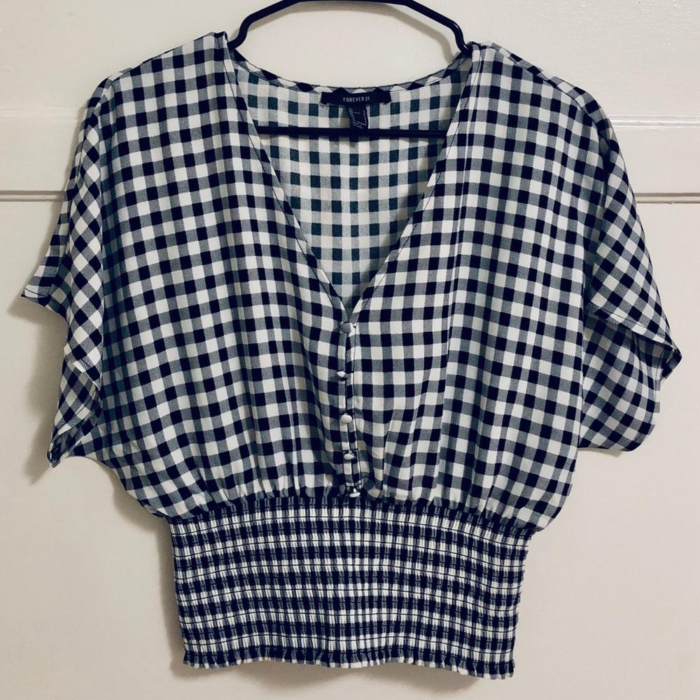 Gingham Cropped Top